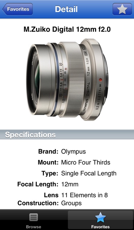 Olympus Lens Buddy - Lenses for Olympus cameras screenshot-3