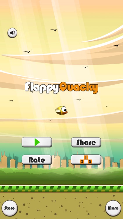 Flappy Quacky : A Flying Bird Game - Tilt and Shift to Live