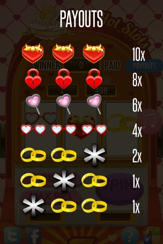 Love Hot Slots – Free slot machines game to test your love luck for Valentine’s Day screenshot 2