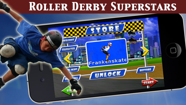 A Roller Derby Candy Dash - Free Downhill Racing Game