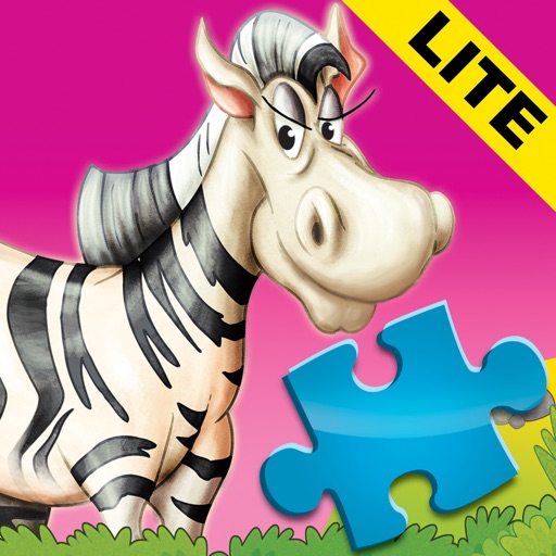 Happy Bernard's puzzles for kids. Animals from ZOO. Free Icon