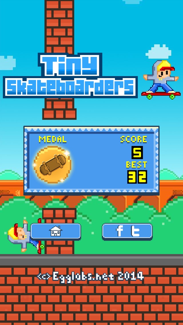 TINY SKATEBOARDERS – PLAY FREE 8-BIT PIXEL GAMES 1.0 IOS
