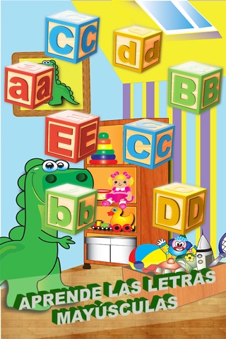 Aprende las Letras con Dino – Juego Educativo Gratis para Reconocer las Letras del Alfabeto Español o Castellano. Edición Preescolar y Kinder. screenshot 2