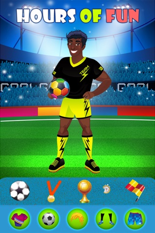 All Star World Football and Soccer Fans Dream Game - Advert Free Dress Up Game For Kids screenshot 2