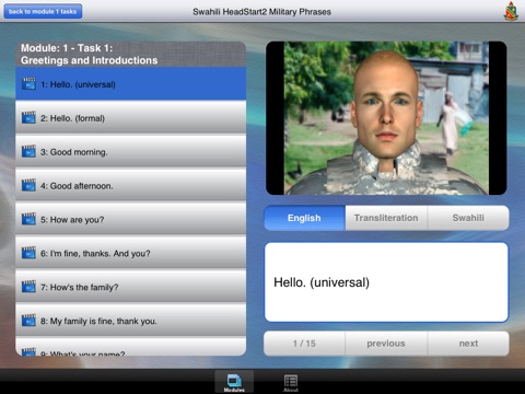 Headstart2 Swahili Military Phrases screenshot 4
