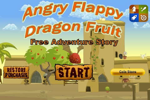 Angry Flappy Dragon Fruit Free Adventure Story screenshot 2
