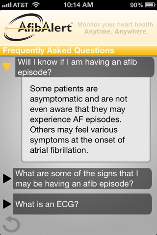 AfibAlert Atrial Fibrillation Monitor App screenshot 2