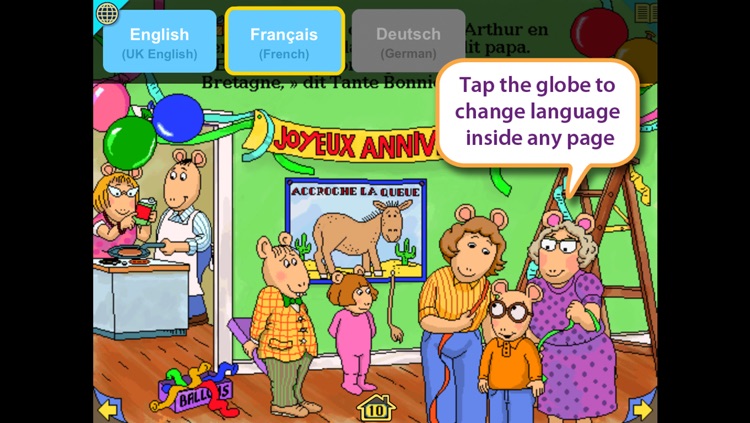 Arthur’s Birthday – Wanderful interactive storybook in UK English and French