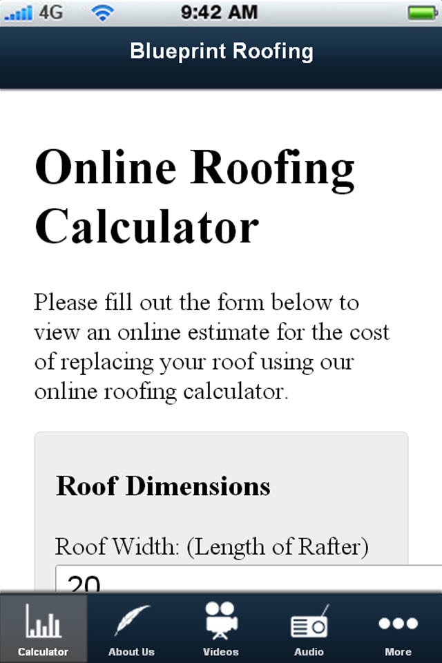 Blueprint Roofing Calculator screenshot 3