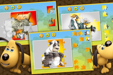 Happy Bernard's puzzles for kids. Animals from ZOO. Free screenshot 4