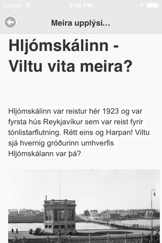 Útikennslu App screenshot 2