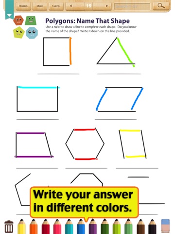 Kids Math-Geometry Worksheets(Grade 3) screenshot 2