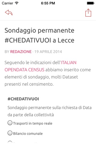 Lecce OpenData screenshot 2