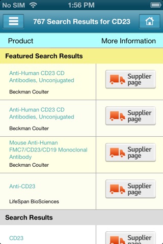 Antibodies screenshot 2