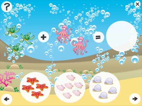 Игра Математика для детей в возрасте 3-6 лет о животных океана: узнать номера 1-20. Смешные игры и упражнения для детского сада, дошкольного! для iPad