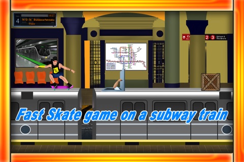 Skate Subway Stunts : The wild rail ride race - Free Edition screenshot 3