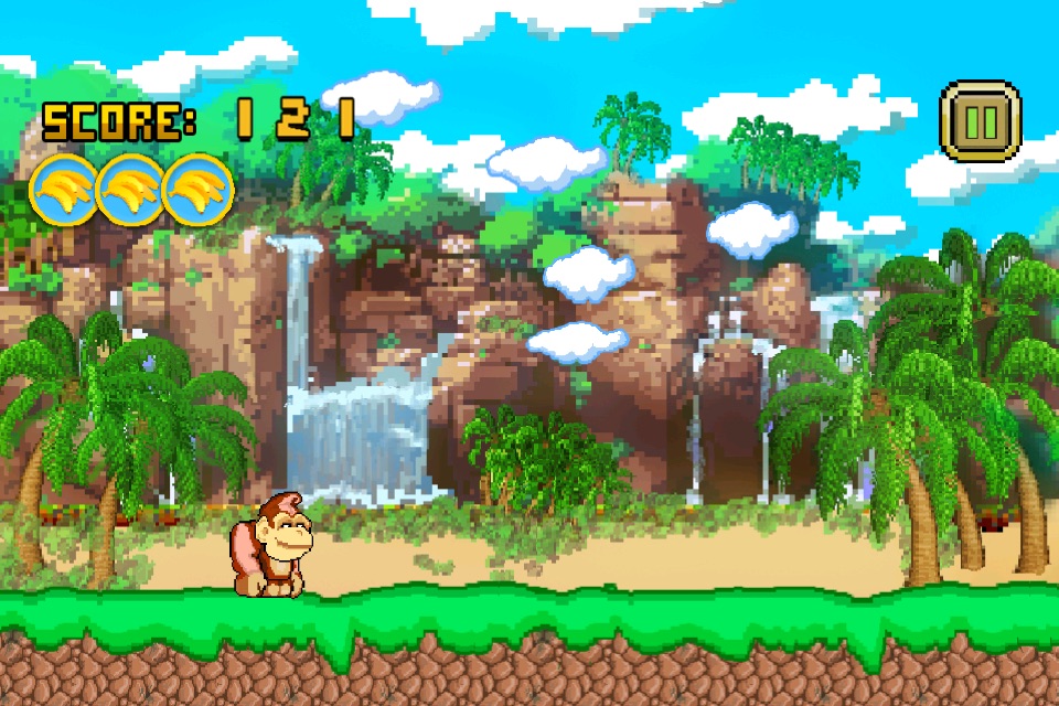 Pixel Monkey - Monkeys Jump, Battle, and Duck under Obstacles in Jungle Temple screenshot 2