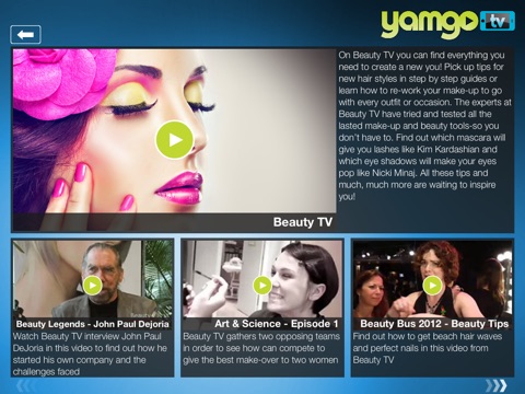 Yamgo: Free Live TV for iPad screenshot 2