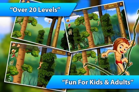 A Jungle Swing - Sonic Rope Dash Physics Game FREE screenshot 3