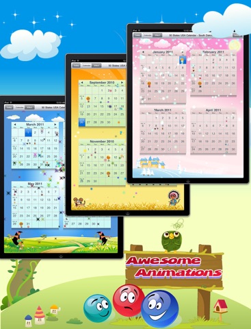 50 States US Calendar HD screenshot 3