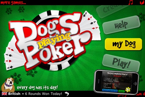 Dogs Playing Poker ~ free Texas hold'em game for all skill levels & dog lovers! screenshot 4
