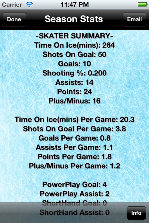 Hockey Stats Tracker Touch screenshot-3