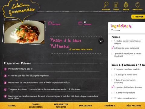 Solutions Gourmandes pour iPad screenshot 3