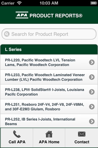 APA Product Reports screenshot 2