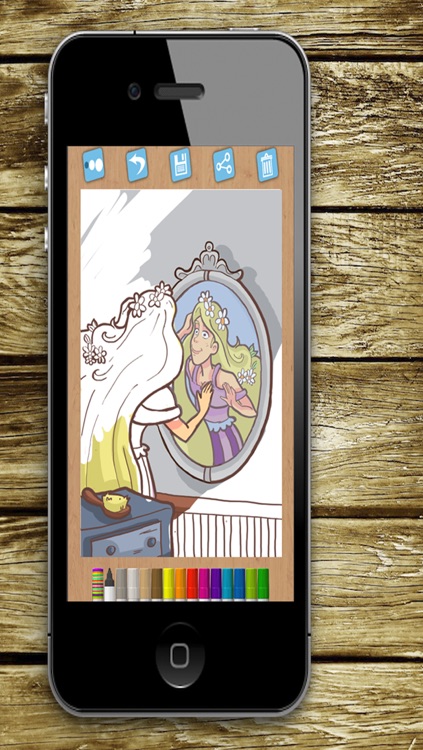 paint and discover the princess Rapunzel - Girls coloring game Rapunzel screenshot-3