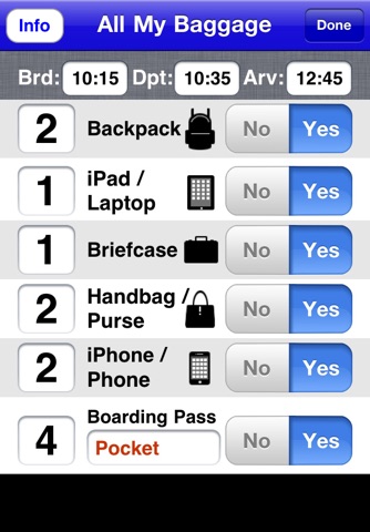 All My Baggage • Airport / Train Station Travel Checklist screenshot 2