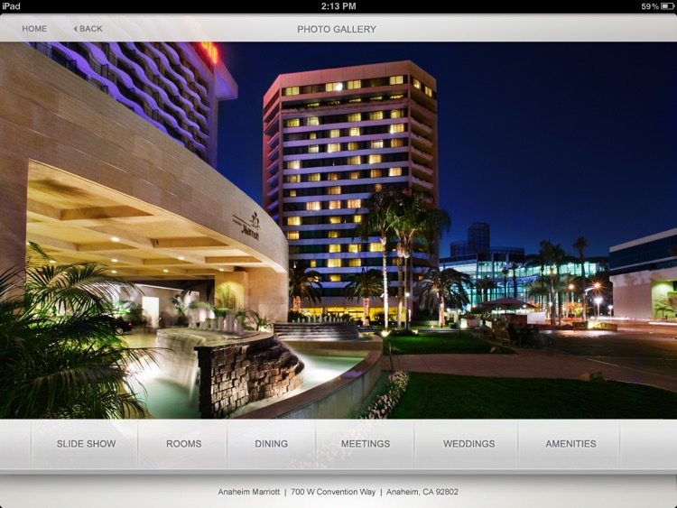 Anaheim Marriott iPersonalConcierge