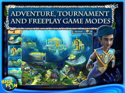 Jewel Legends: Atlantis HD - A Match 3 Puzzle Adventure screenshot 2