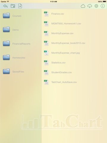 TabChartLite-Edit spreadsheets and generate 3D chart free screenshot 3