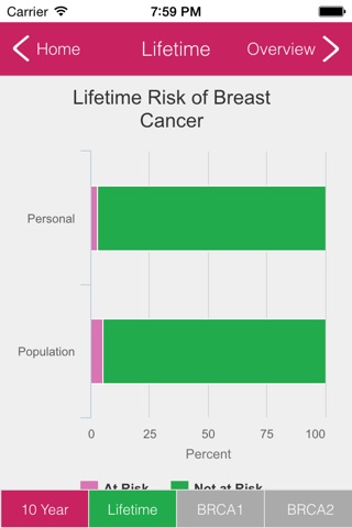 Breast Cancer Risk Visualisation screenshot 2