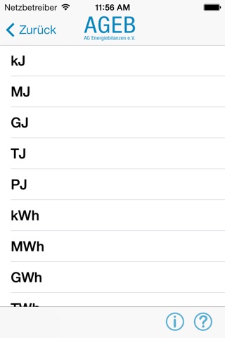 AGEB Energieeinheitenumrechner screenshot 3