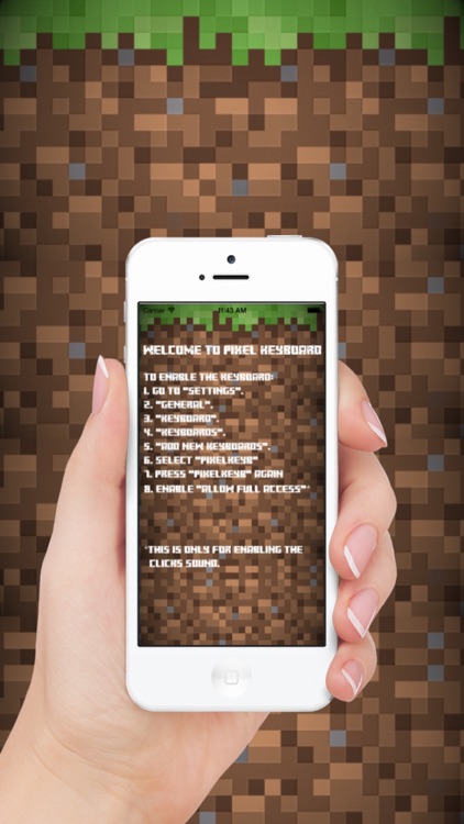 Pixel Keyboard - Minecraft Theme