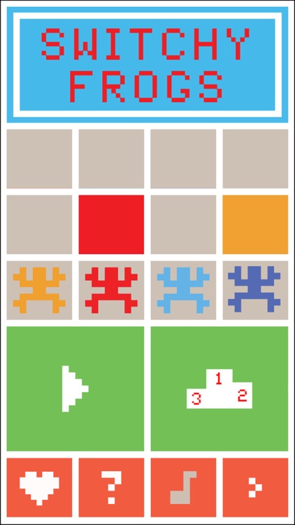 Switchy Frogs - A Jumpy Frog Game where 4 Sweet Froggy Jumpers Cross the Tiles
