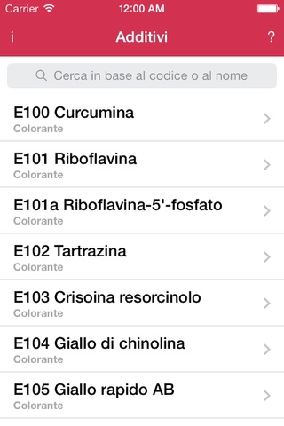 Additivi Alimentari 1.1 screenshot 2