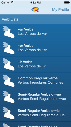 Spanish Verbs Trainer