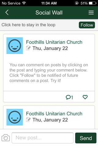 Foothills Unitarian Church screenshot 2