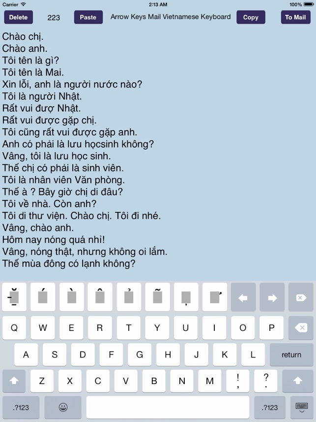 Arrow Keys Mail Vietnamese Keyboard(圖1)-速報App