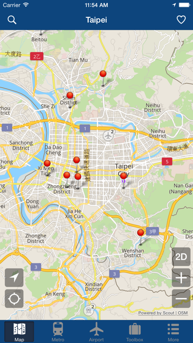 台北オフライン地図 - シティメトロエアポート screenshot1