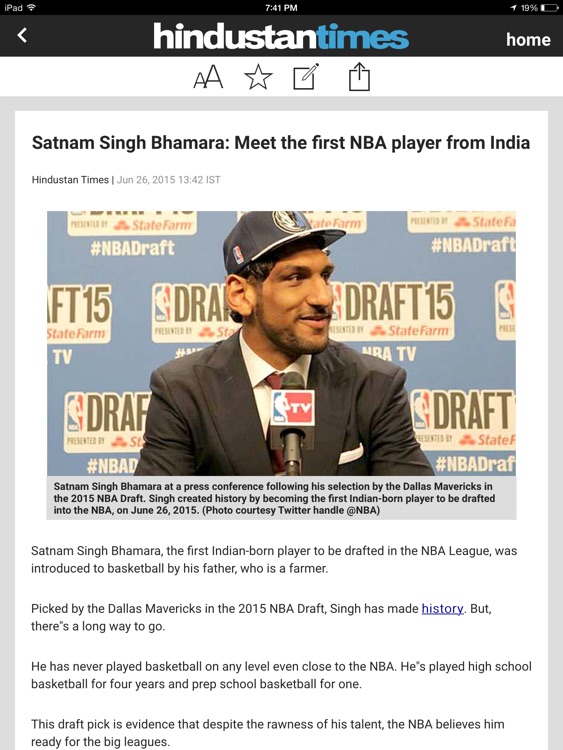 Hindustan Times App for iPad