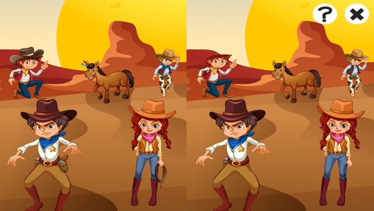 A Cowboys & Indians Children Learning Game