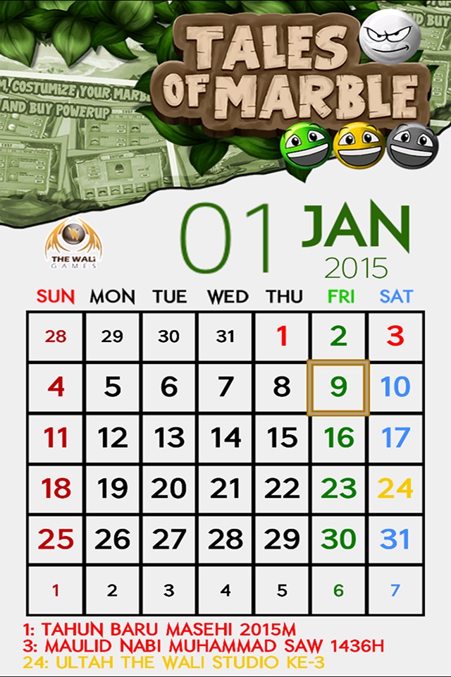 Kalender Indonesia 2015 screenshot 3