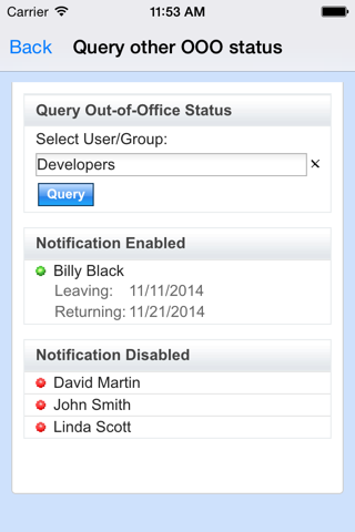 Out of Office (Lotus Notes) screenshot 4