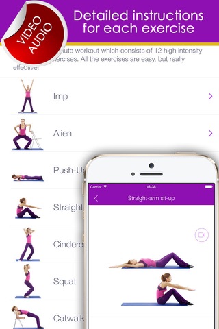 Fitness exercises for women screenshot 3