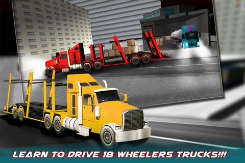 18 Wheeler Truck Driver Simulator 3D – Drive out the semi trailers to transport cargo at their destination screenshot 2