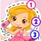 Kids Makeover Puzzle Teach me Tracing & Counting - girls dress up princesses with make-up and earrings