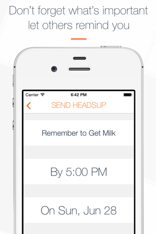 Hey HeadsUp: Reminding Others screenshot 2